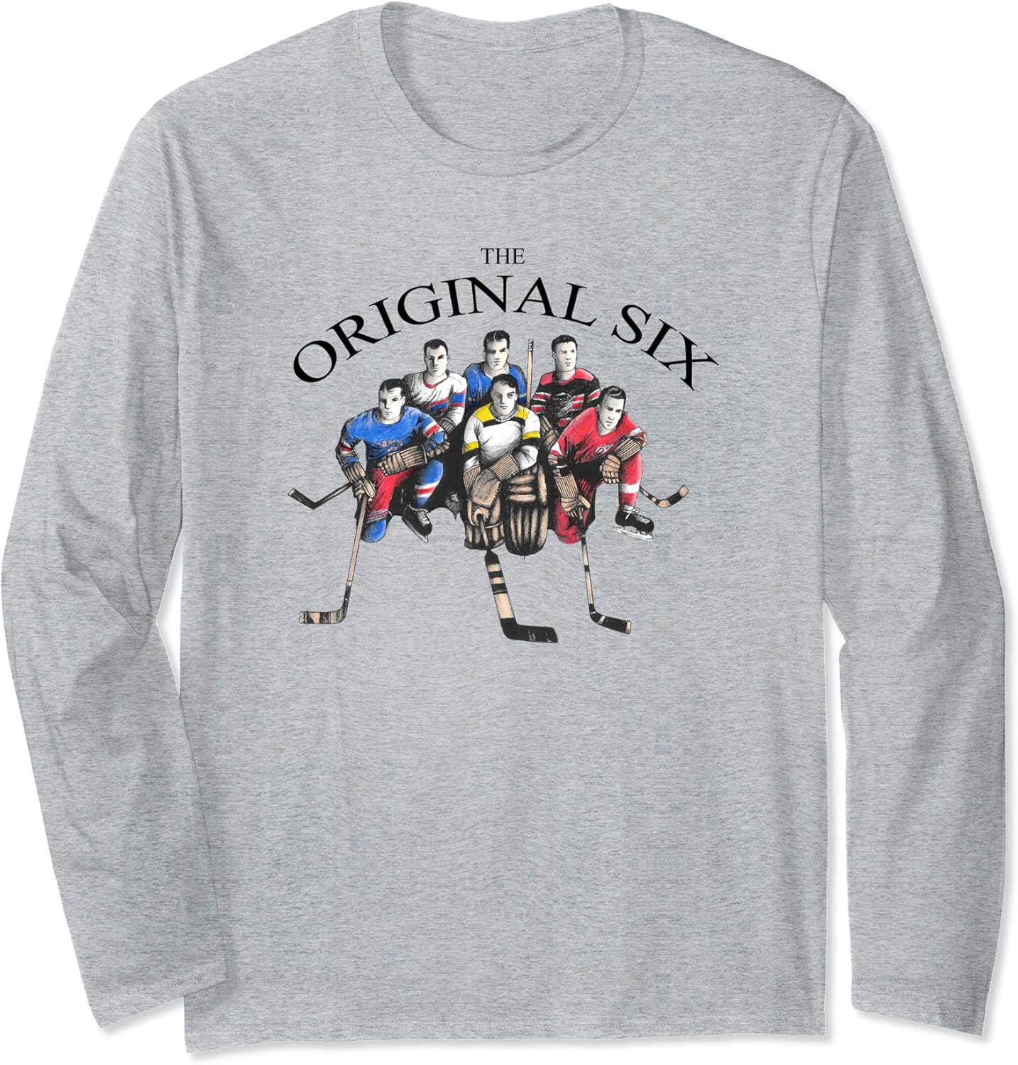 Classic Original Six 6 Vintage Old School Hockey Teams Long